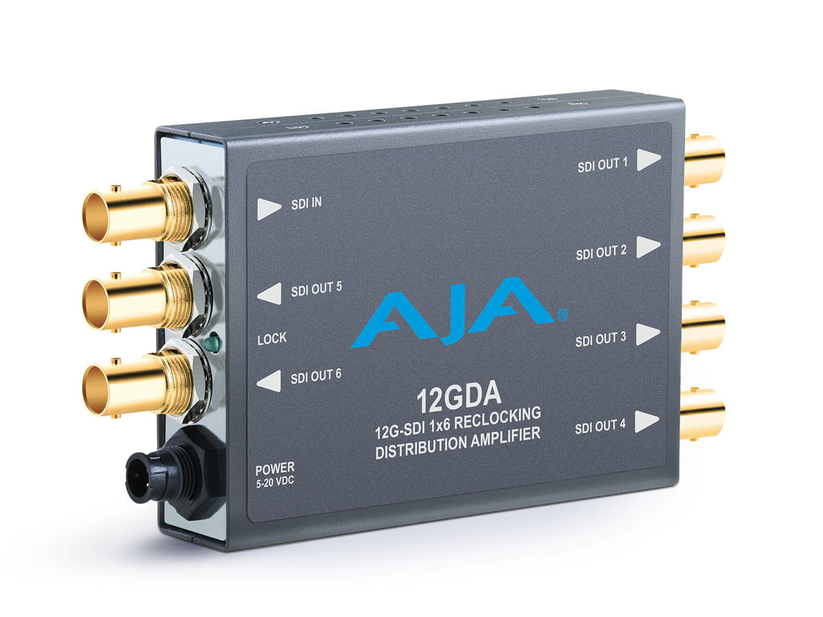 AJA 12GDA: 1x6 12G-SDI Distribution Amplifier