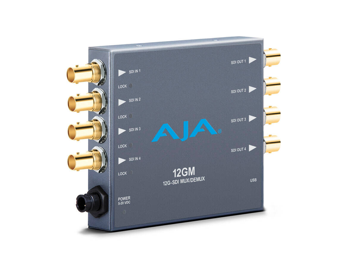 AJA 12GM: 12G/6G/3G/HD-SDI Muxer and Demuxer