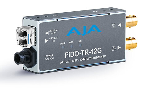 AJA FiDO-TR-12G:  1 ch 12G-SDI/LC Fiber Transceiver