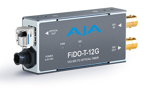 AJA FiDO-T-12G:  1 ch 12G-SDI to LC Fiber Transmitter