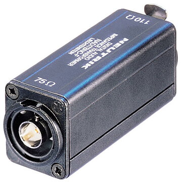 Omvandlare, XLR-F 110 Ohm IN/BNC 75 UT (Infälld XLR)