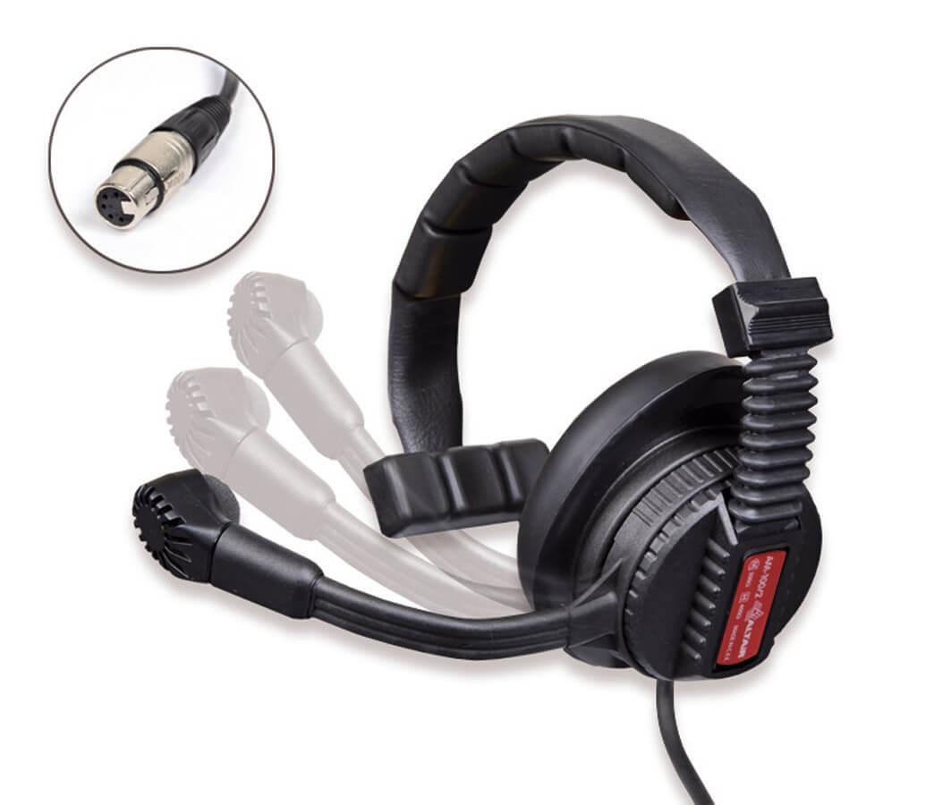 Altair AM-100/2S Single-ear Headset w/ Rotatable Microphone XLR4