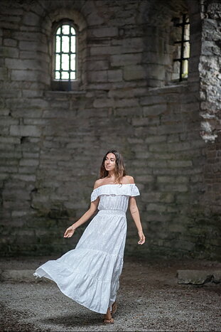 Singoalla Molly Dress Embroidery White