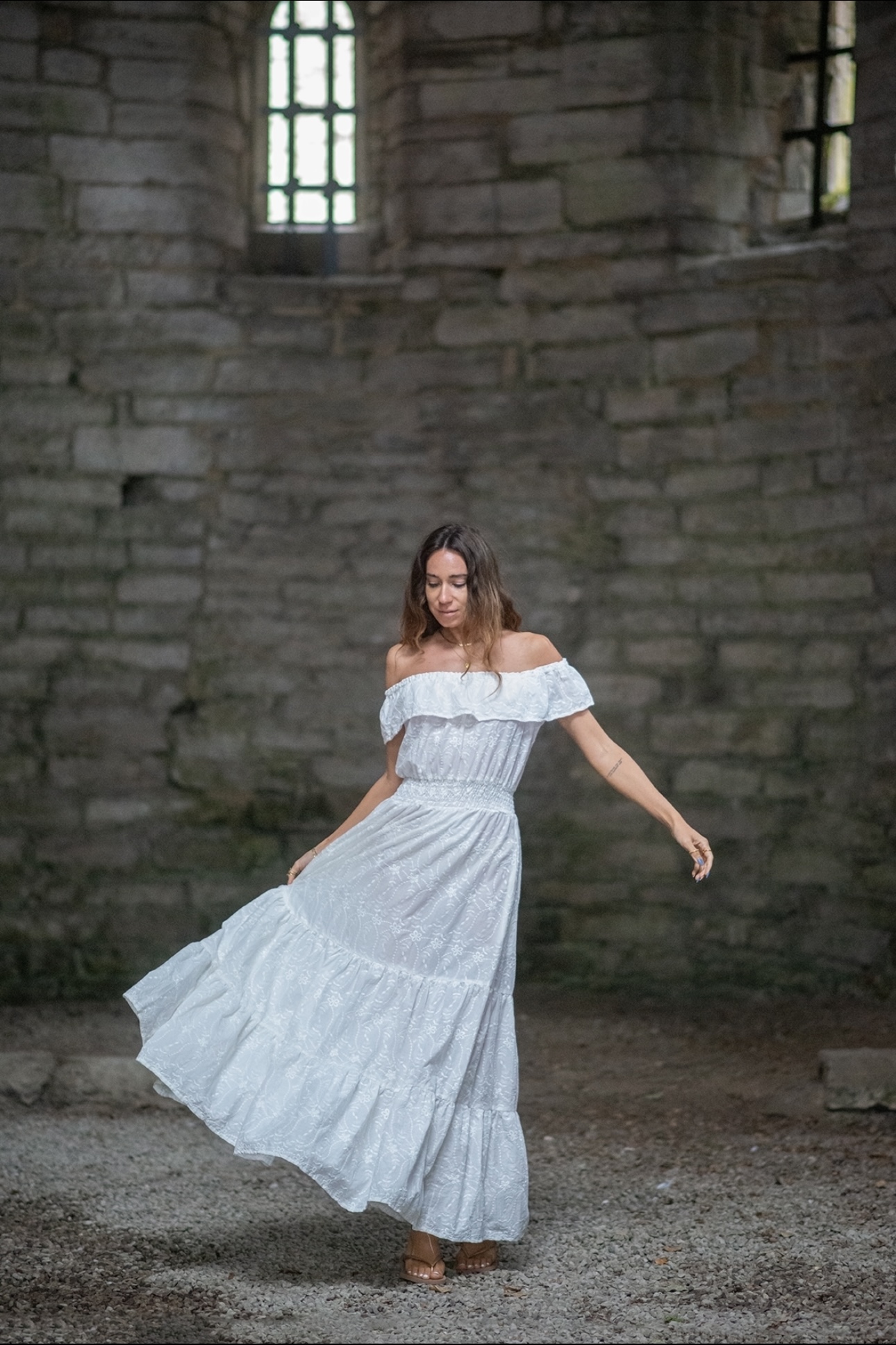 Singoalla Molly Dress Embroidery White
