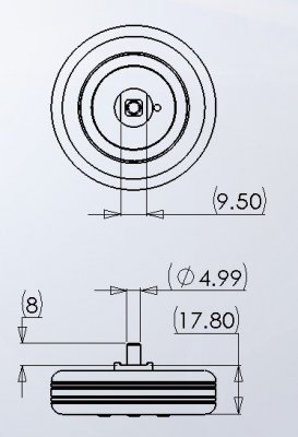 Hjul 65mm för JET/ EDF med elbromsar - 2