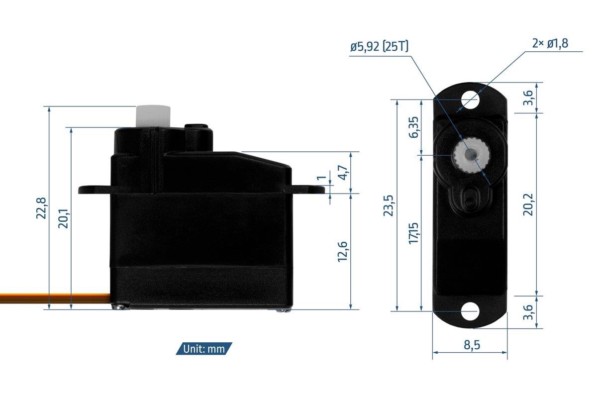 KAVAN GO-04 Digital Servo 0.06s/60°, 0.55kg.cm - 2