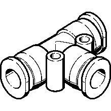 Festo T-koppling för 4mm slang - 6