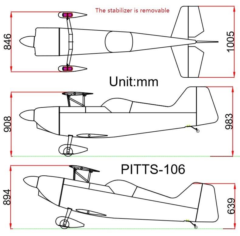 Pilot RC Pitts Challenger Yellow Bulldog 106 ´2.69m´ - 4