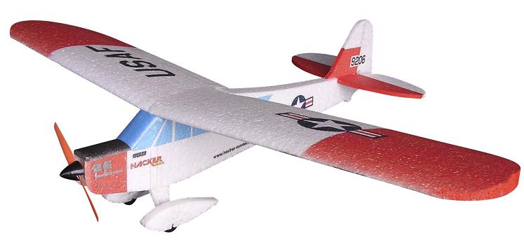 Piper L-H4 ARF  EPP med skevroder röd