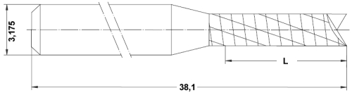 FRÄS dubbelskärig solid carbide 1.6mm - 2