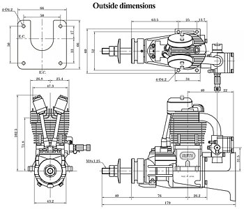 SAITO FG 21 (125) bensin motor
