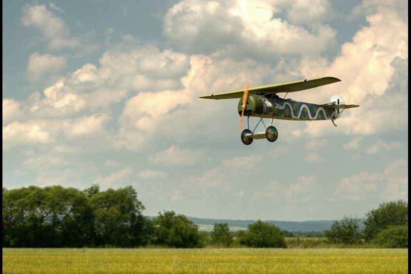 Fokker D. VIII skala 1:4 sp: 2095mm camo ´Snake´´´ - 2