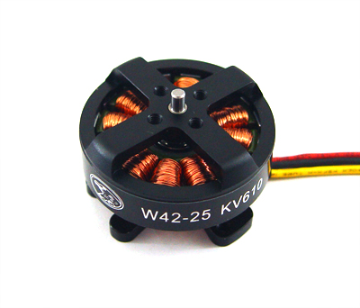 Borstlös elmotor W42-25  390kv vikt ca 90g - 4