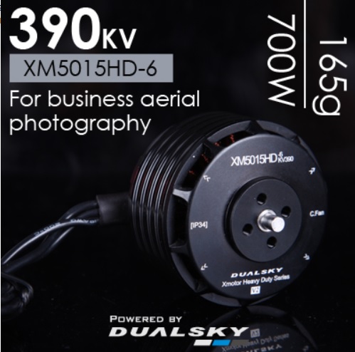 Borstlös elmotor XM5015HD-6 KV:390. 165 gram