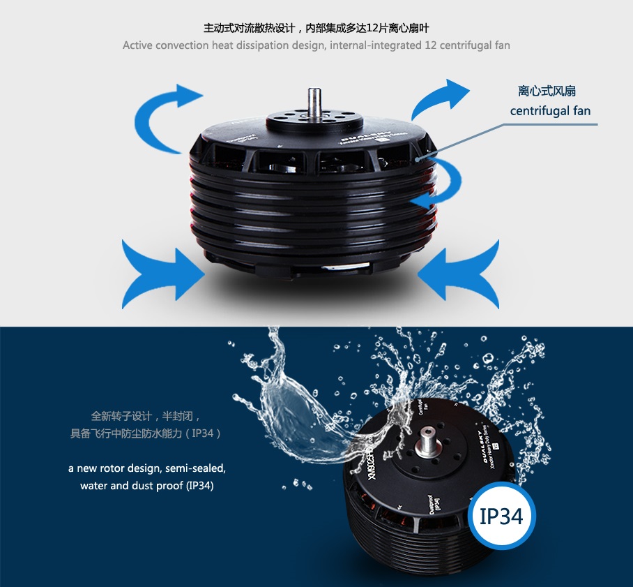 Borstlös elmotor XM7015HD -11MR 150KV - 4