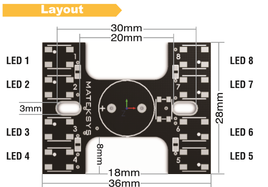 Matek Dual Mode bakljus WS2812B & summer - 3