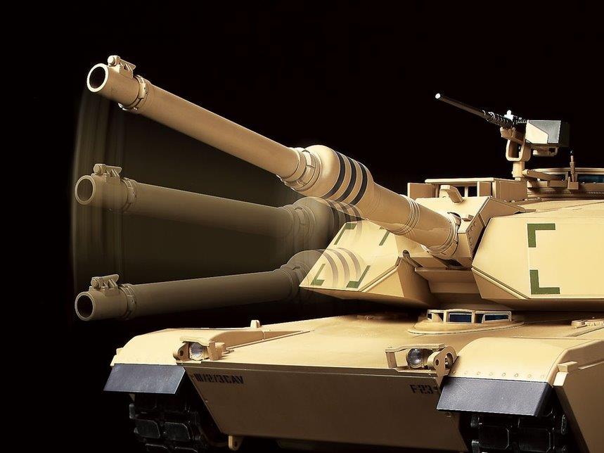 TAMIYA U.S. M1A2 ABRAMS W/OPTION KIT RC 1/16 - 3
