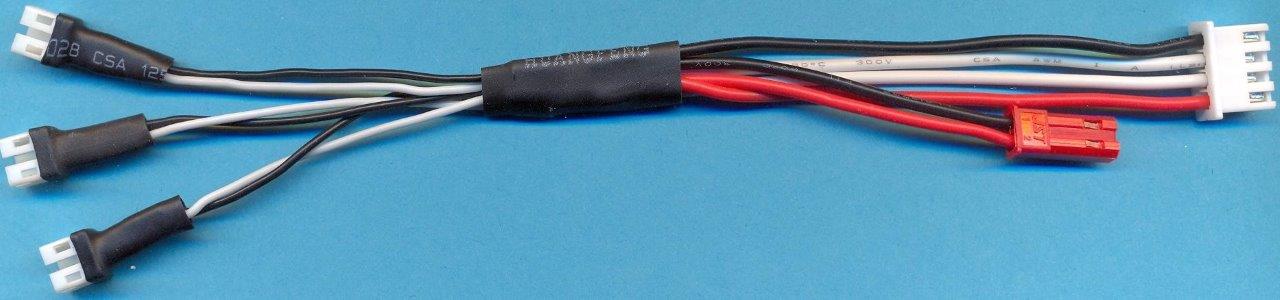 Laddkabel MCPX 1S för laddning av 3 batterier samtidig