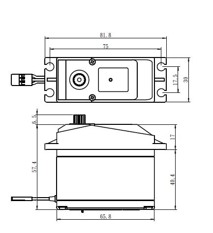 Savox SV-0235MG Hi Volt digital servo 35kg/0.13s/7.4V* - 2