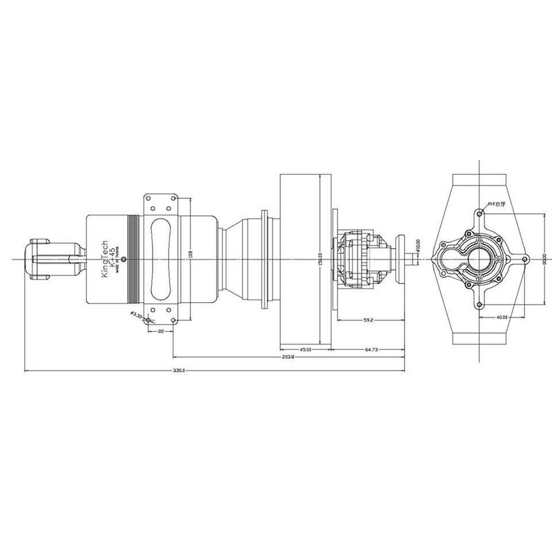 Kingtech K45TP G4 turbopropp med Restart ca 7hp! - 3