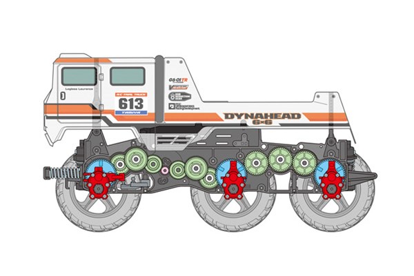 TAMIYA DYNAHEAD 6X6 (G6-01TR) 1/18 - 5