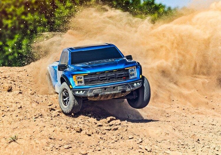 Traxxas Ford F-150 Raptor-R 4WD 1/10 RTR TQ LED Blå - 4