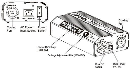Nätaggregat eFUEL 240V Input 9-18V 30A 540 Watt - 6