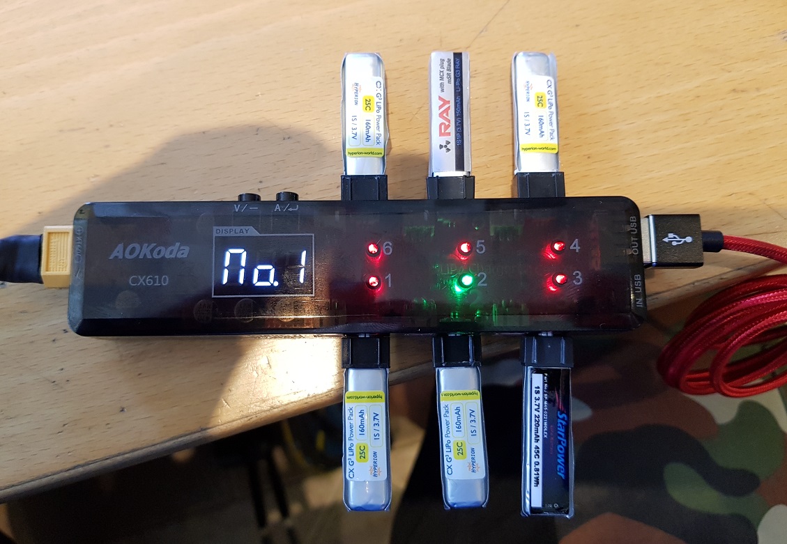 Laddare CX610 6 Channel 1S 1A Micro Charger DC/XT60 - 2