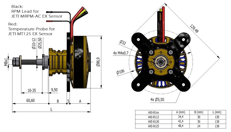 AXI 8120/10 kv140 675g - 2