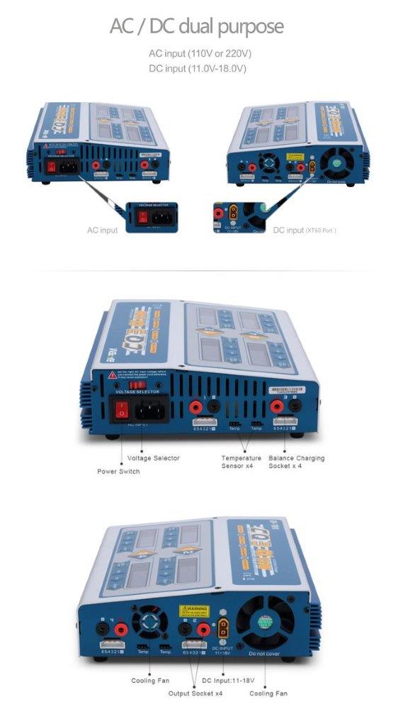 Laddare 4x100Watt 12/220V - 2