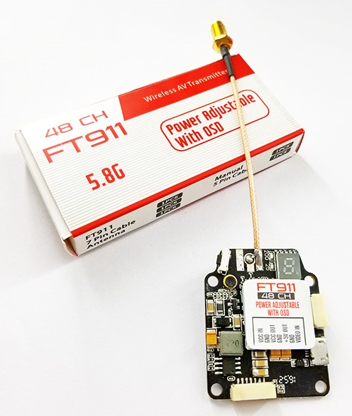 FPV- Videosändare 25- 600mW 48 kanaler m.OSD