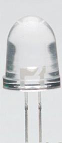 Lysdiod Vit 10mm 20mA  25°