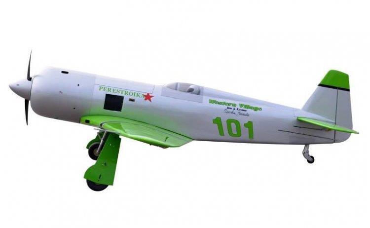 Seagull YAK-11 Reno Racer Perestroika 1800mm 35cc Gas Grön ARF - 8
