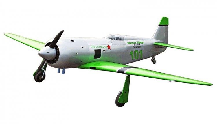 Seagull YAK-11 Reno Racer Perestroika 1800mm 35cc Gas Grön ARF - 3