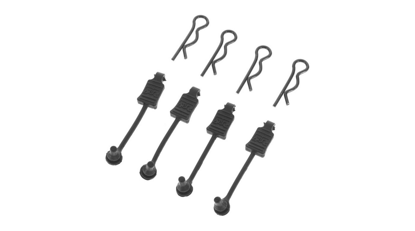 AR390178 Body Clip Retainer 1/8 Scale Black (4)