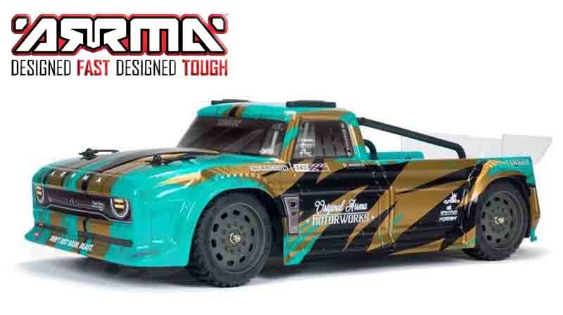INFRACTION 4X4 MEGA 1/8th Resto-Mod Truck Teal/Brz