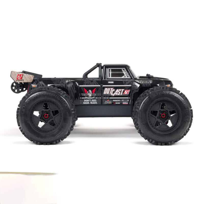 OUTCAST 6S 4WD BLX 1/8 EXB Stunt Truck RTR Black - 2