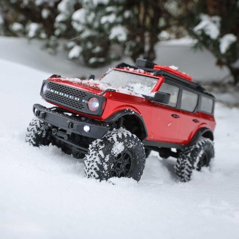 AXIAL SCX24 2021 Ford Bronco 4WD Truck Brushed RTR 1/24 Röd - 15