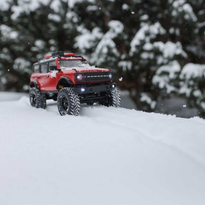 AXIAL SCX24 2021 Ford Bronco 4WD Truck Brushed RTR 1/24 Röd - 6