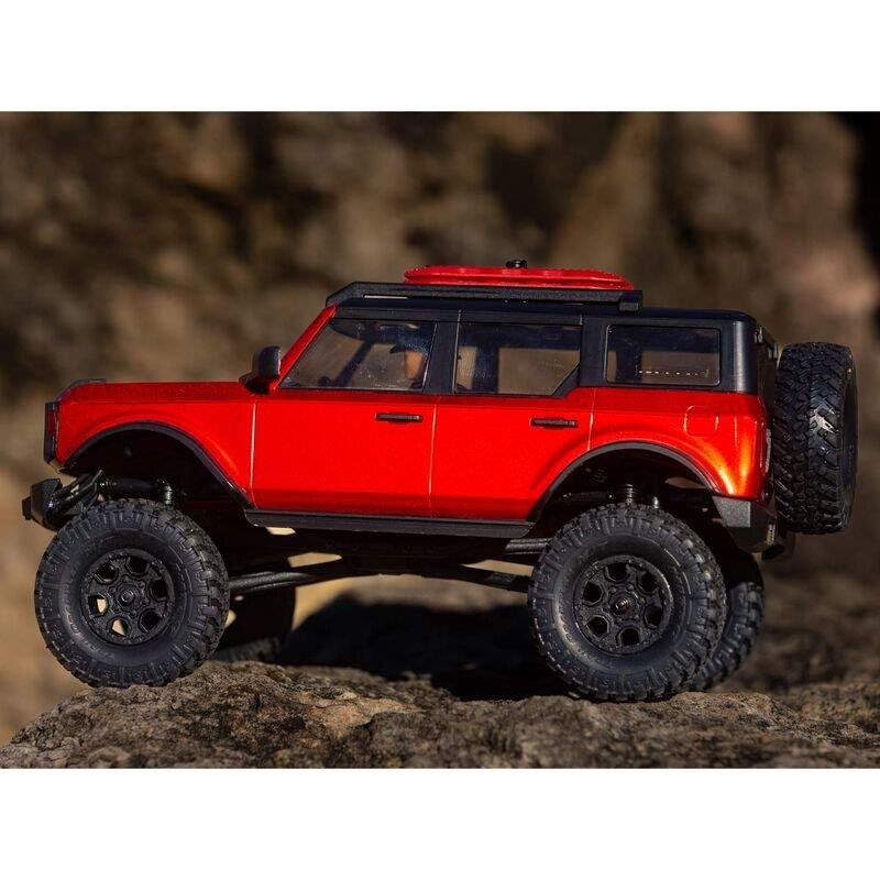 AXIAL SCX24 2021 Ford Bronco 4WD Truck Brushed RTR 1/24 Röd - 12