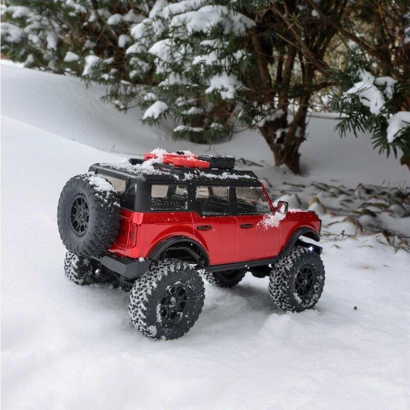 AXIAL SCX24 2021 Ford Bronco 4WD Truck Brushed RTR 1/24 Röd - 7