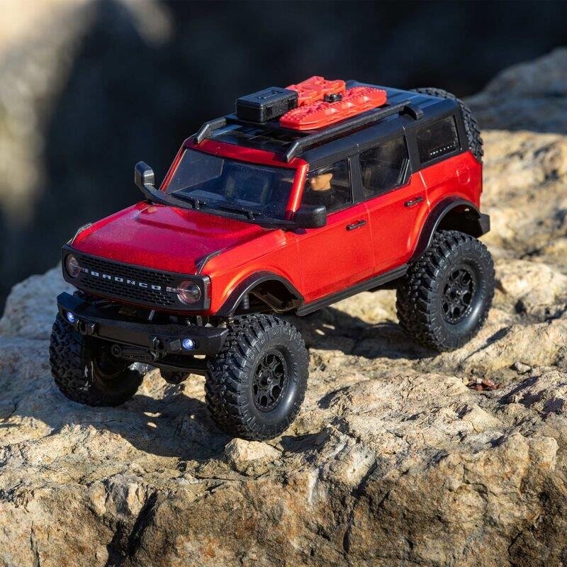 AXIAL SCX24 2021 Ford Bronco 4WD Truck Brushed RTR 1/24 Röd - 2