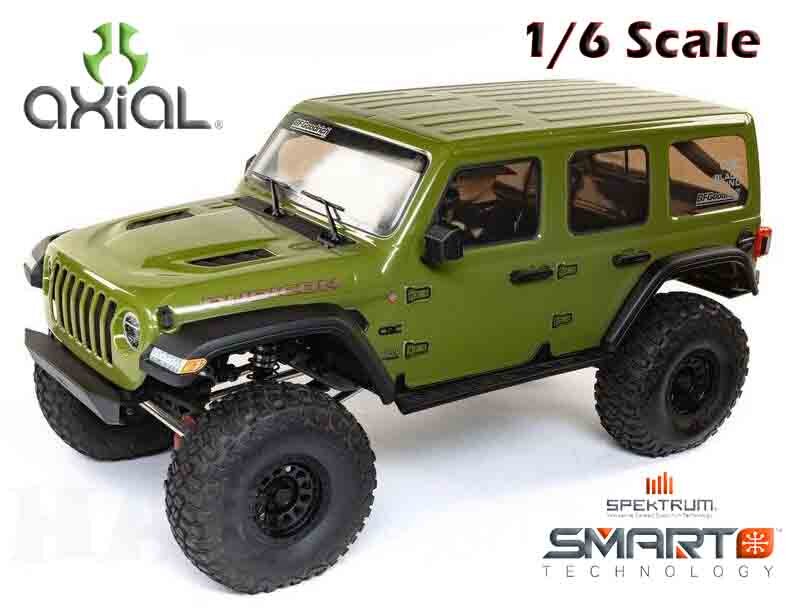 1/6 SCX6 Jeep JLU Wrangler 4WD Crawler RTR: Green
