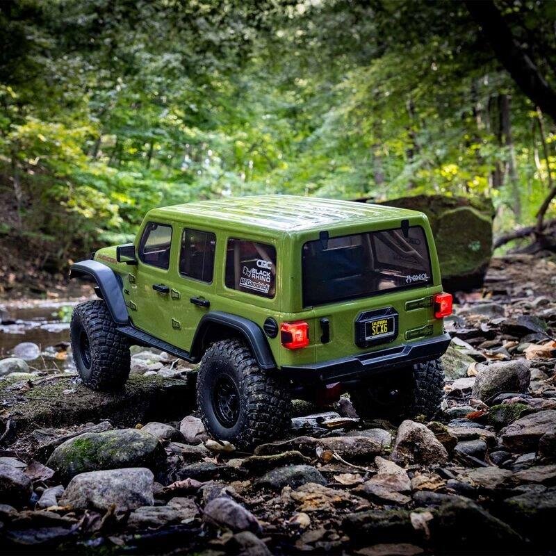 1/6 SCX6 Jeep JLU Wrangler 4WD Crawler RTR: Green - 27
