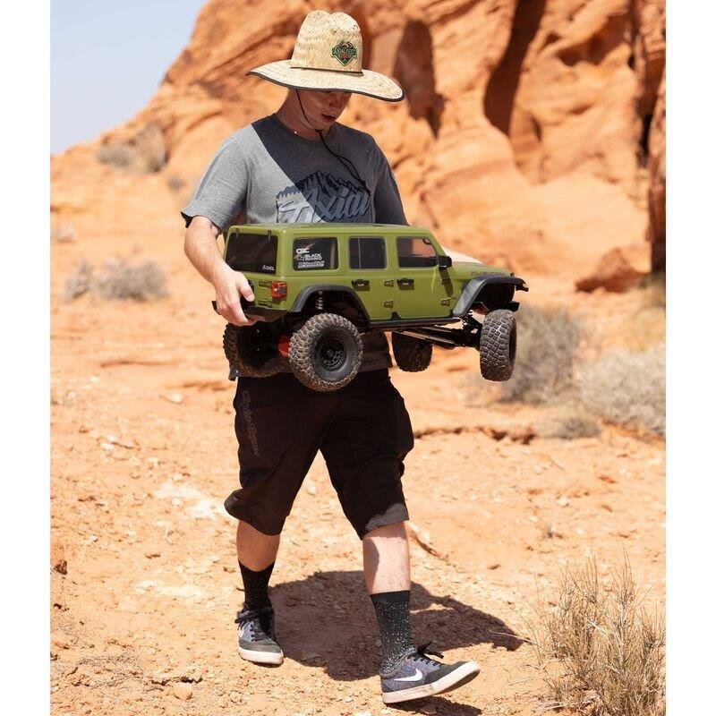 1/6 SCX6 Jeep JLU Wrangler 4WD Crawler RTR: Green - 25
