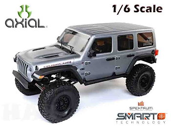 1/6 SCX6 Jeep JLU Wrangler 4WD Crawler RTR: Silver