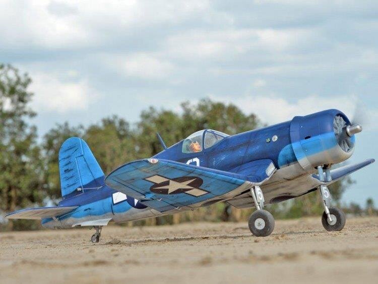 Black Corsair 55cc 2280mm Bensin ARTF Elställ BH64 - 2