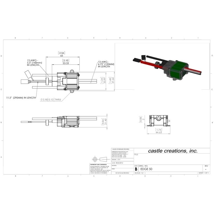 Castle Creations Phoenix Edge 50 32V 50A ESC 5A BEC - 6