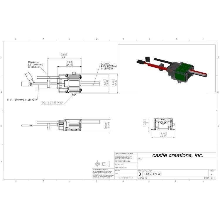 Castle Creations Phoenix Phoenix Edge HV-40 50V 40A ESC - 6