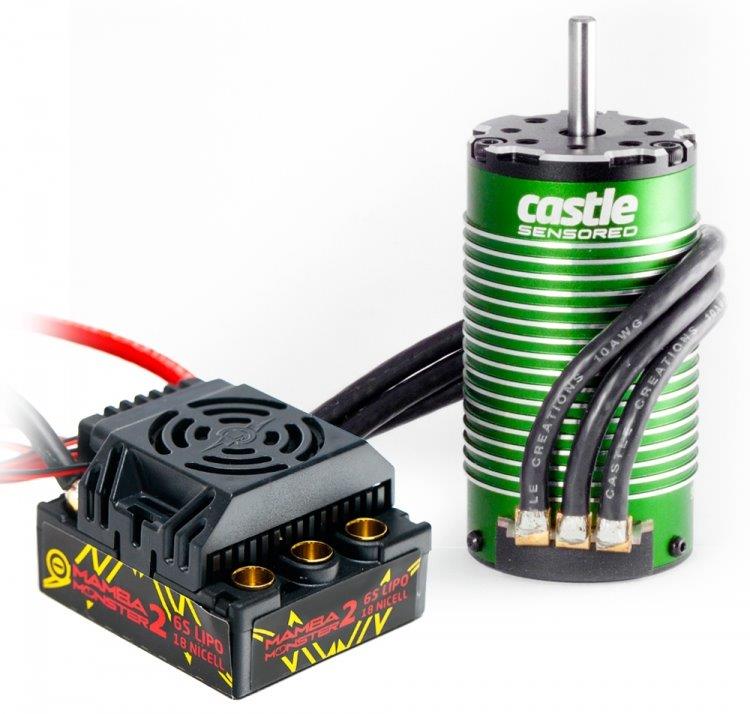 Castle MAMBA MONSTER 2 1:8 25V WP ESC & 1512-2650KV Sensor M